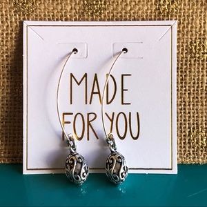 Silver drop earrings